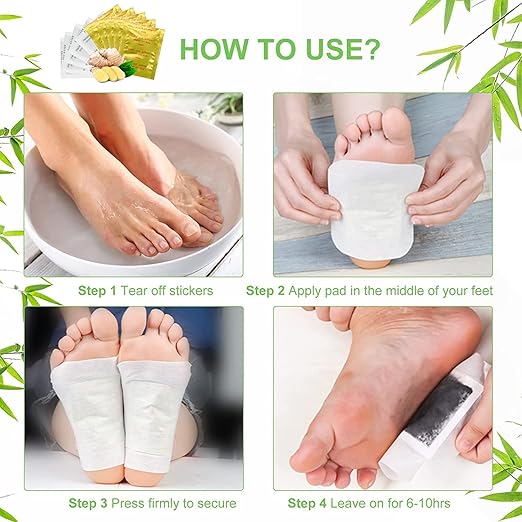 Organic Natural ingredients Detox Foot Pads for Body (pack of 10) - CL-ZA-911