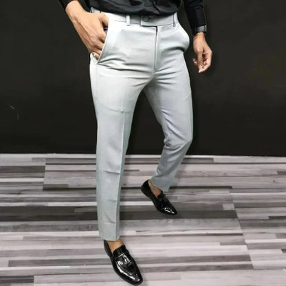 Premium Waist Adjustable Lycra Men's Trouser (Black And Grey) (Pack of 2)