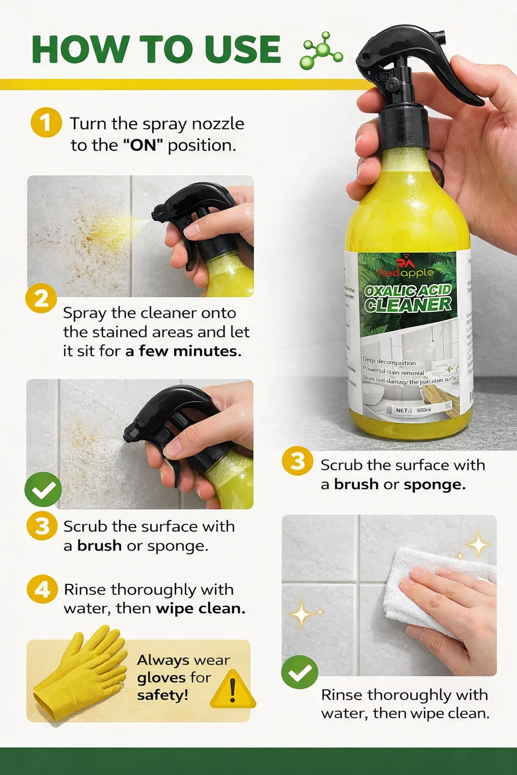 Powerful Oxalic Acid Cleaner bottle PACK OF 2 - CL-VA-1833